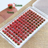 Maxbell Artificial DIY Miniature Flower Cluster Model for Decoration Pink Red