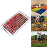Maxbell Artificial DIY Miniature Flower Cluster Model for Decoration Pink Red