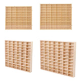 Maxbell Action Figures Display Showcase Storage Wood for Diecast Toys 45 grids