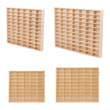 Maxbell Action Figures Display Showcase Storage Wood for Diecast Toys 45 grids