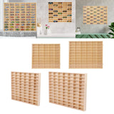 Maxbell Action Figures Display Showcase Storage Wood for Diecast Toys 45 grids