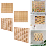 Maxbell Action Figures Display Showcase Storage Wood for Diecast Toys 45 grids