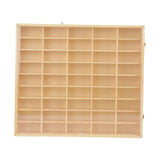 Maxbell Action Figures Display Showcase Storage Wood for Diecast Toys 45 grids