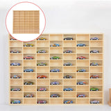 Maxbell Action Figures Display Showcase Storage Wood for Diecast Toys 45 grids