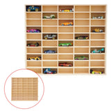 Maxbell Action Figures Display Showcase Storage Wood for Diecast Toys 45 grids