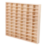 Maxbell Action Figures Display Showcase Storage Wood for Diecast Toys 66 grids