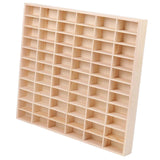 Maxbell Action Figures Display Showcase Storage Wood for Diecast Toys 66 grids