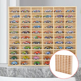 Maxbell Action Figures Display Showcase Storage Wood for Diecast Toys 66 grids