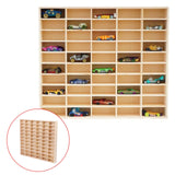 Maxbell Action Figures Display Showcase Storage Wood for Diecast Toys 66 grids