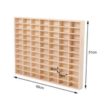 Maxbell Action Figures Display Showcase Storage Wood for Diecast Toys 77 grids