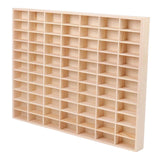 Maxbell Action Figures Display Showcase Storage Wood for Diecast Toys 77 grids