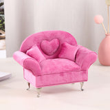 Maxbell Sofa Bed Jewelry Box Jewelry Trinket Box Jewelry Case for Decoration Pink