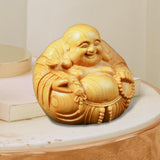 Maxbell Wood Buddha Statue Sculpture Figurine for Home Decoration Housewarming Gift