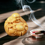 Maxbell Wood Buddha Statue Sculpture Figurine for Home Decoration Housewarming Gift