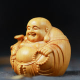 Maxbell Wood Buddha Statue Sculpture Figurine for Home Decoration Housewarming Gift