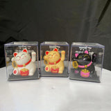 Maxbell Lovely Cat with Waving Arm Animal Figures for Living Room Table Decoration White