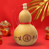Maxbell Chinese Gourd Statue Desktop Decor with Rope Hanging for Hotel Outdoor Decor