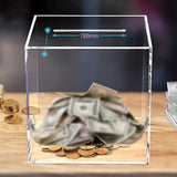 Maxbell Piggy Bank Break to Open Transparent Square Money Saving Box Money Box Container