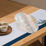 Maxbell Tea Ceremony Placemat Elegant Tablemat for Tea Ceremony Station Three Rabbits