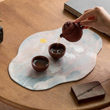 Maxbell Tea Ceremony Placemat Elegant Tablemat for Tea Ceremony Station Three Rabbits