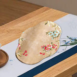 Maxbell Tea Ceremony Placemat Elegant Tablemat for Tea Ceremony Station Flower