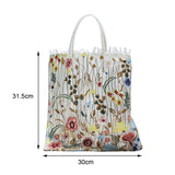 Maxbell Fashion Embroidered Tote Bag for Shopping Working Traveling Style A