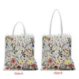 Maxbell Fashion Embroidered Tote Bag for Shopping Working Traveling Style A