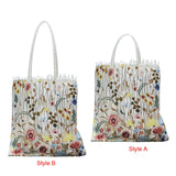 Maxbell Fashion Embroidered Tote Bag for Shopping Working Traveling Style A