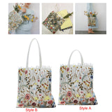Maxbell Fashion Embroidered Tote Bag for Shopping Working Traveling Style A