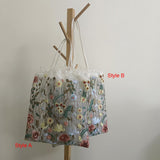 Maxbell Fashion Embroidered Tote Bag for Shopping Working Traveling Style A