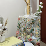 Maxbell Fashion Embroidered Tote Bag for Shopping Working Traveling Style A