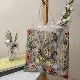 Maxbell Fashion Embroidered Tote Bag for Shopping Working Traveling Style A