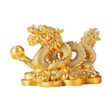 Maxbell Treasures Dragon Statue Collection Exquisite for Home Office Aureate