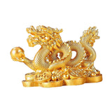 Maxbell Treasures Dragon Statue Collection Exquisite for Home Office Aureate
