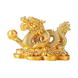 Maxbell Treasures Dragon Statue Collection Exquisite for Home Office Aureate