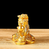 Maxbell Treasures Dragon Statue Collection Exquisite for Home Office Aureate