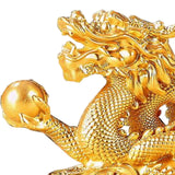 Maxbell Treasures Dragon Statue Collection Exquisite for Home Office Aureate