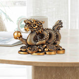 Maxbell Treasures Dragon Statue Collection Exquisite for Home Office Bronze