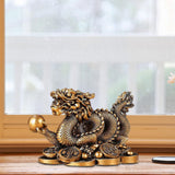 Maxbell Treasures Dragon Statue Collection Exquisite for Home Office Bronze