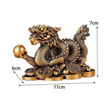 Maxbell Treasures Dragon Statue Collection Exquisite for Home Office Bronze