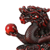 Maxbell Treasures Dragon Statue Collection Exquisite for Home Office Red Large