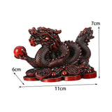 Maxbell Treasures Dragon Statue Collection Exquisite for Home Office Red Large