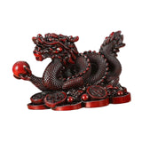 Maxbell Treasures Dragon Statue Collection Exquisite for Home Office Red Small
