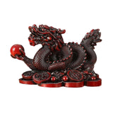 Maxbell Treasures Dragon Statue Collection Exquisite for Home Office Red Small