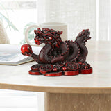 Maxbell Treasures Dragon Statue Collection Exquisite for Home Office Red Small