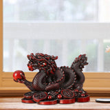 Maxbell Treasures Dragon Statue Collection Exquisite for Home Office Red Small