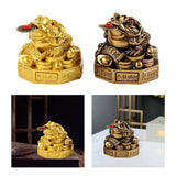 Maxbell Lucky Charm Wealth Frog Resin Lucky money frogs for House Warming Ornaments Aureate