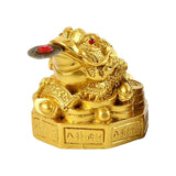 Maxbell Lucky Charm Wealth Frog Resin Lucky money frogs for House Warming Ornaments Aureate