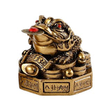 Maxbell Lucky Charm Wealth Frog Resin Lucky money frogs for House Warming Ornaments Bronze