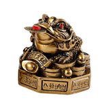 Maxbell Lucky Charm Wealth Frog Resin Lucky money frogs for House Warming Ornaments Bronze